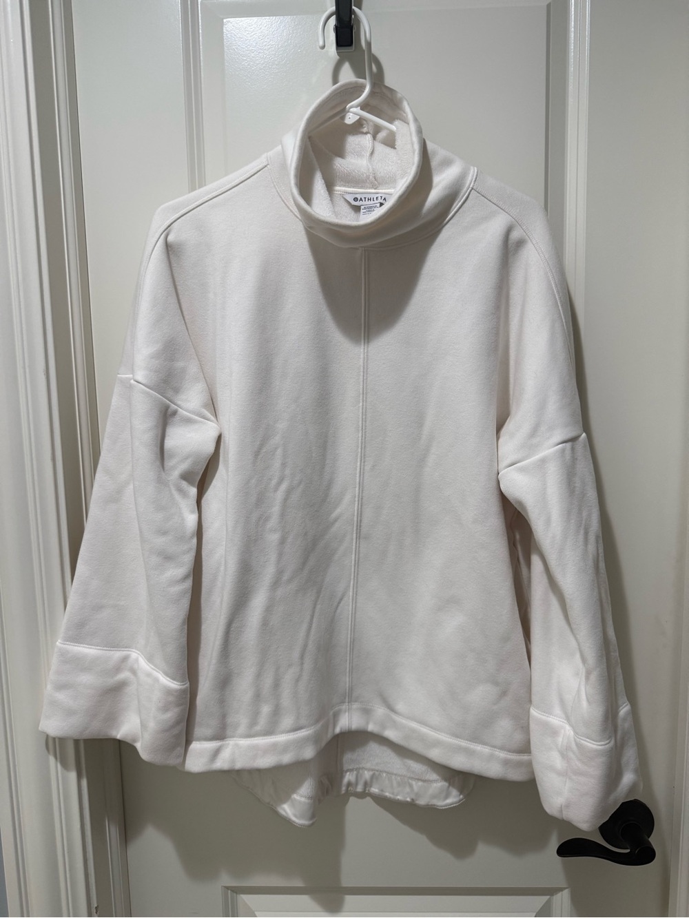 Athleta Cozy Karma Cream Funnel Neck CYA Sweatshirt